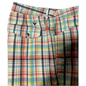 Callaway Plaid Women's Golf Shorts 6 Bermuda Preppy Classic